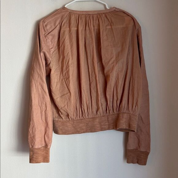 Anthropologie HEI HEI Hilltop Lightweight Size M Rose Cotton Bomber Jacket Women - Picture 8 of 8